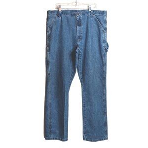Wrangler Carpenter Jeans Mens 40x32 Medium Wash Straight Leg High Rise Denim